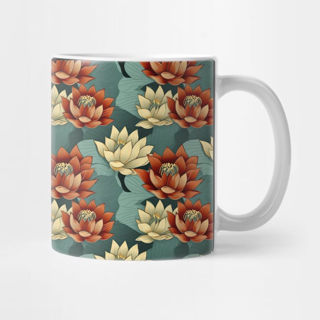 Serenity Blooms: Timeless Lotus Flower Pattern by star trek fanart and more